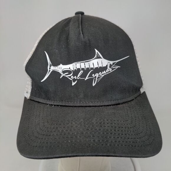 Reel Legends Snapback Trucker Hat Black OSFA Adjustable Embroidered Mesh Back - Picture 2 of 9